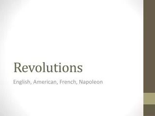 Revolutions