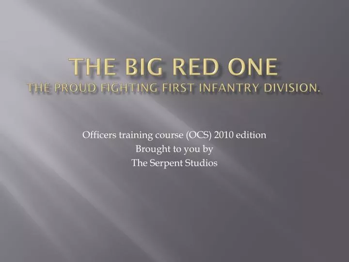 the big red one the proud fighting first infantry division