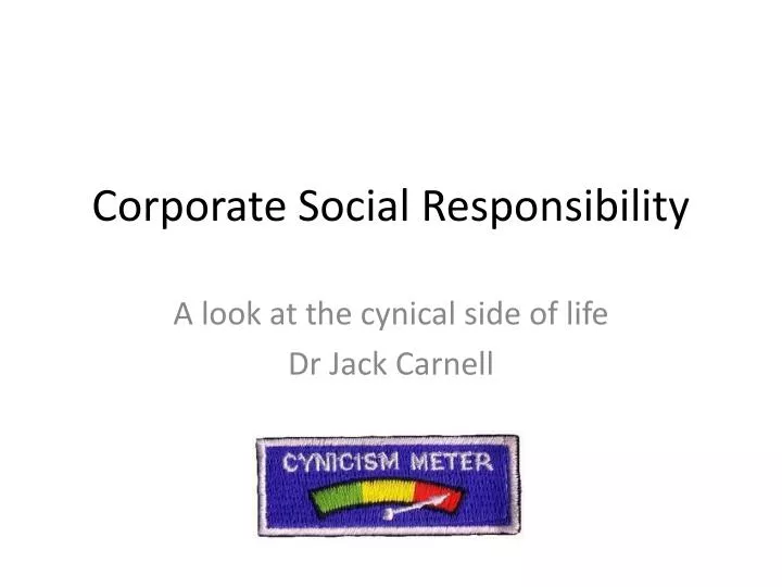 corporate social responsibility