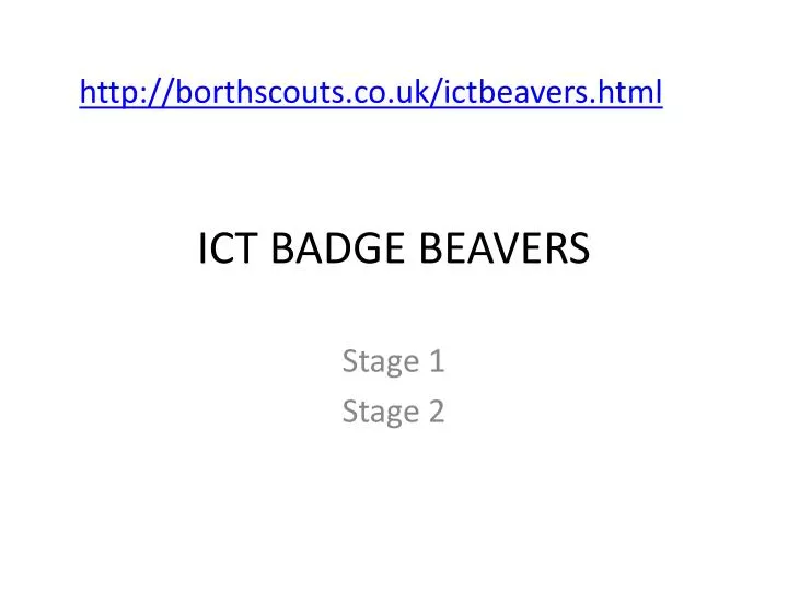 ict badge beavers