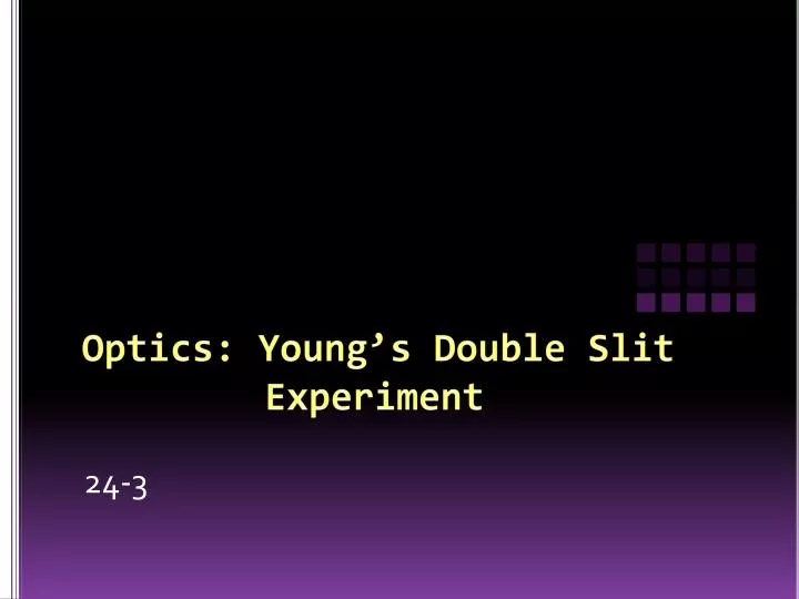 optics young s double slit experiment