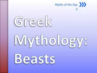 Greek Mythology: Beasts