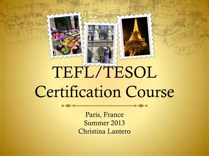 tefl tesol certification course