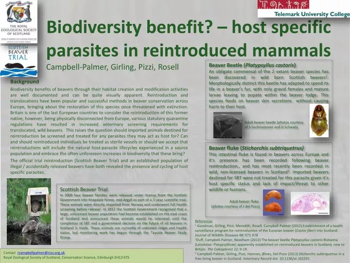 biodiversity benefit host specific parasites in reintroduced mammals