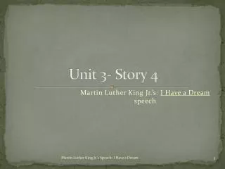 Unit 3- Story 4