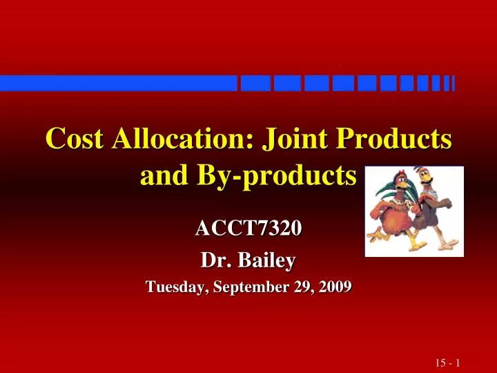 cost allocation joint products and by products