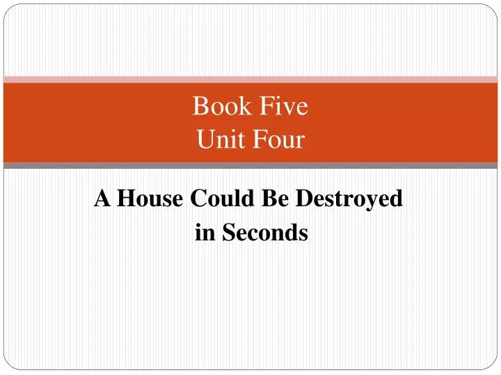 book five unit four