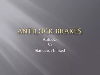 AntiLock Brakes