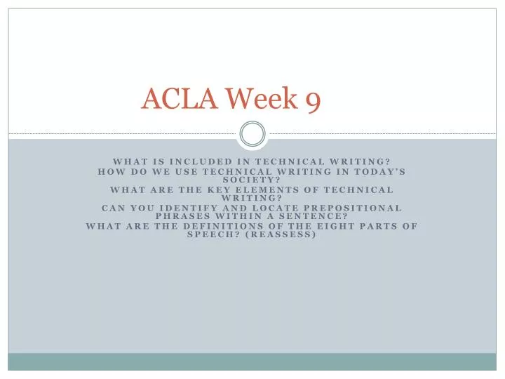 acla week 9