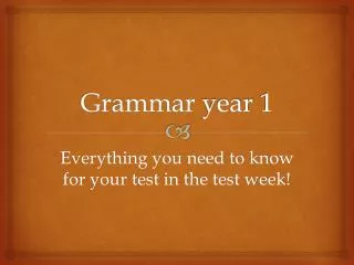 grammar year 1