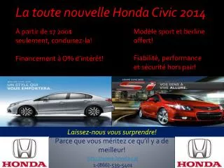 La toute nouvelle Honda Civic 2014