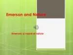 Emerson and Nature - slide 1