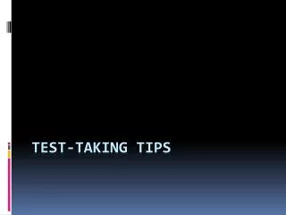 Test-taking tips