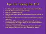 Tips for Taking the ACT - slide 1