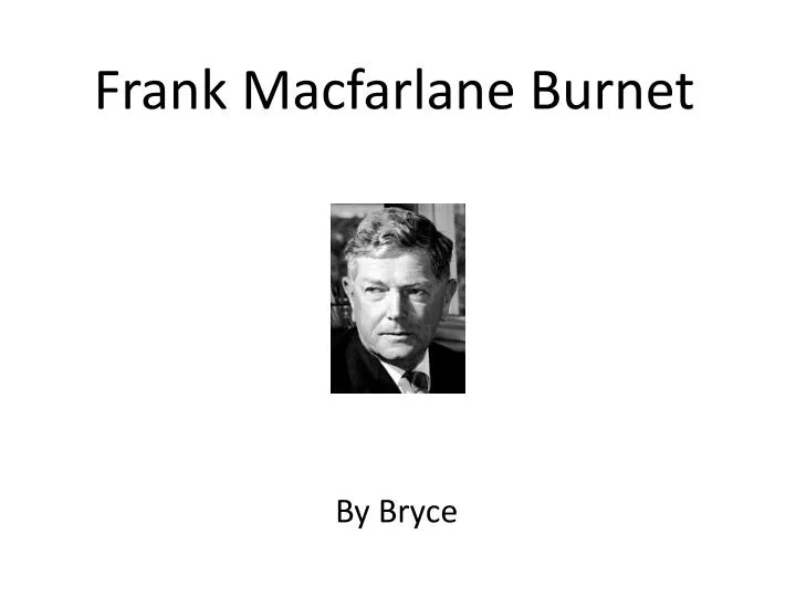 frank macfarlane burnet