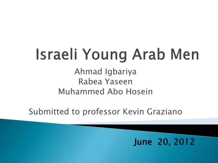 israeli young arab men