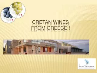 CRETAN WINES FROM GREECE !