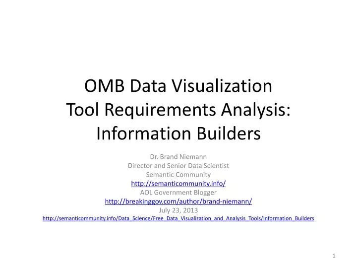 omb data visualization tool requirements analysis information builders