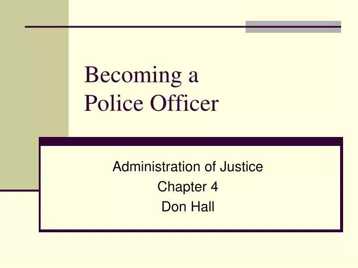 becoming a police officer