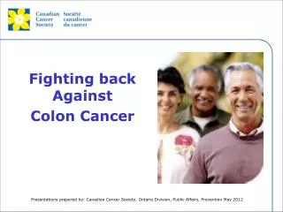 Fighting back Against Colon Cancer