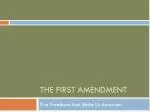 The First Amendment - slide 1
