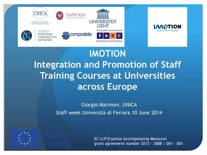 imotion integration and promotion of staff training courses at universities across europe
