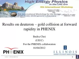Results on deuteron – gold collision at forward rapidity in PHENIX