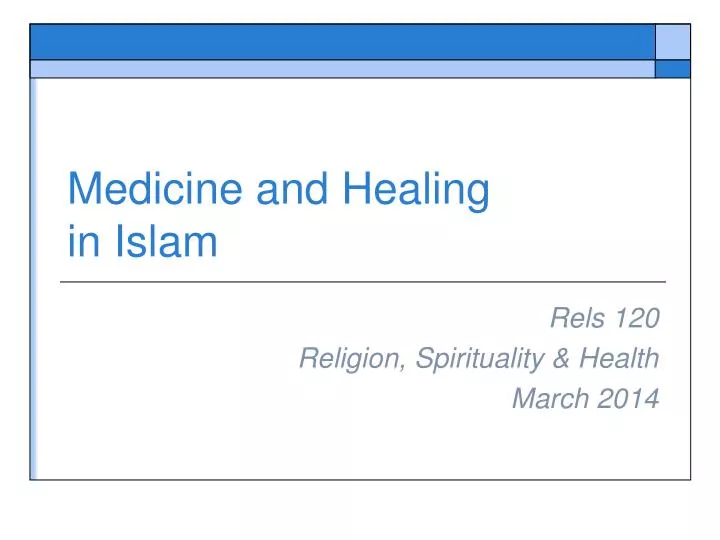 medicine and healing in islam