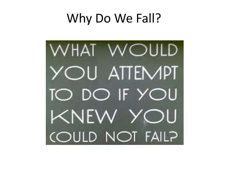 why do we fall