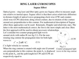 RING LASER GYROSCOPES