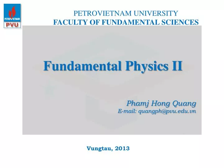 fundamental physics ii