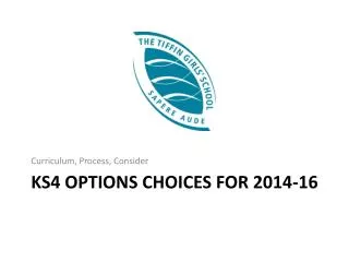 KS4 Options Choices for 2014-16