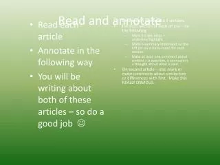 Read and annotate