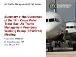 Air Traffic Management (ATM) Issues - slide 1