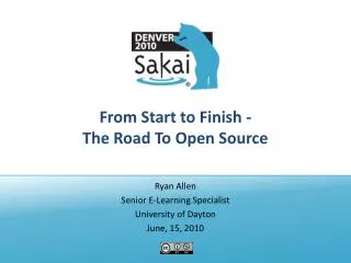 From Start to Finish - The Road To Open Source