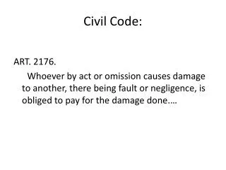 Civil Code: