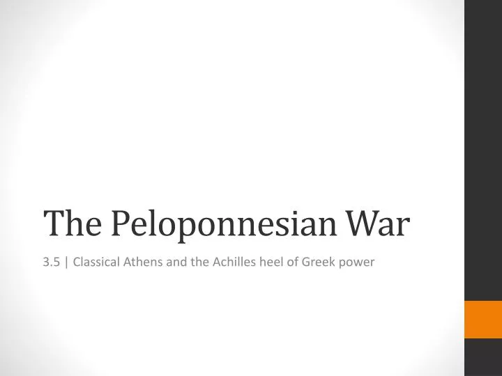 the peloponnesian war