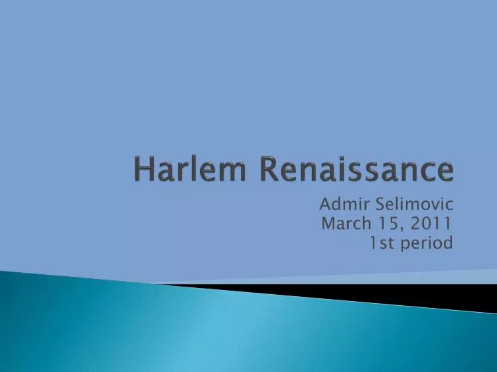 harlem renaissance