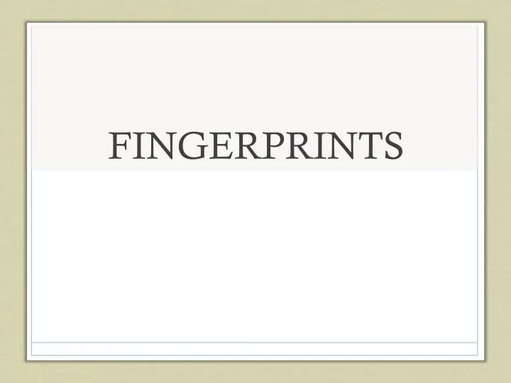 fingerprints