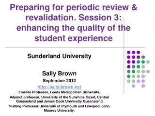 Sunderland University Sally Brown September 2012 sally-brown