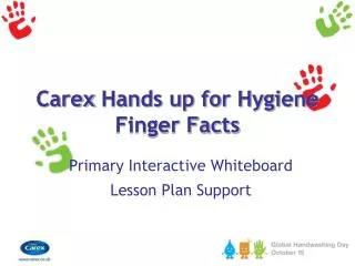 Carex Hands up for Hygiene Finger Facts