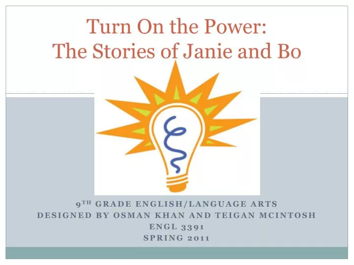 turn on the power the stories of janie and bo