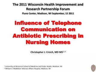Influence of Telephone Communication on Antibiotic Prescribing in Nursing Homes