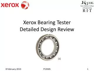 Xerox Bearing Tester Detailed Design Review