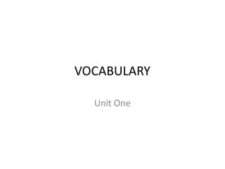 vocabulary