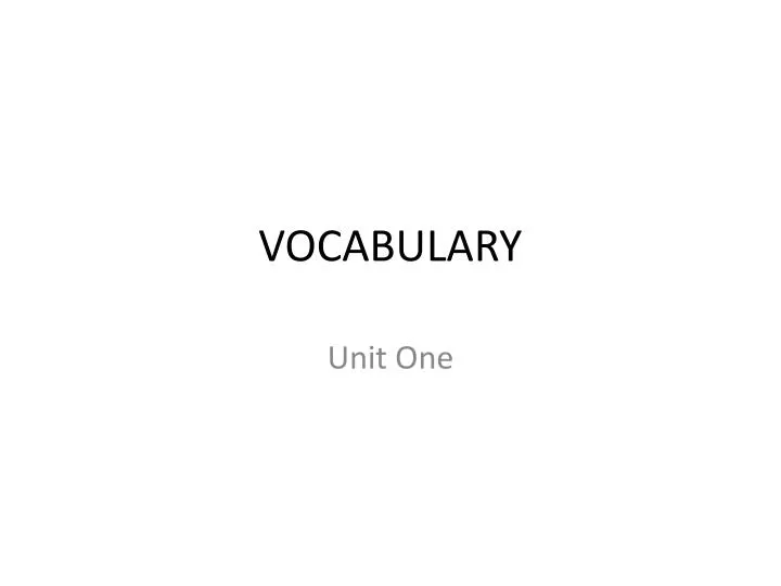 vocabulary