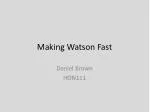 Making Watson Fast - slide 1