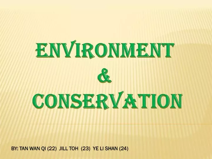 environment c onservation