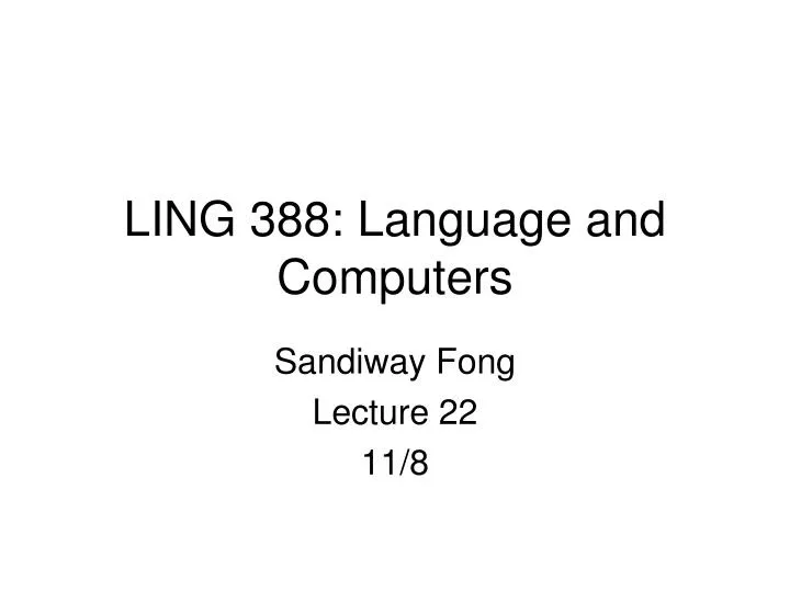 ling 388 language and computers