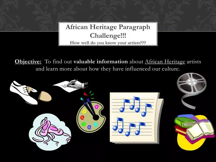 african heritage paragraph challenge how well do you know your artists